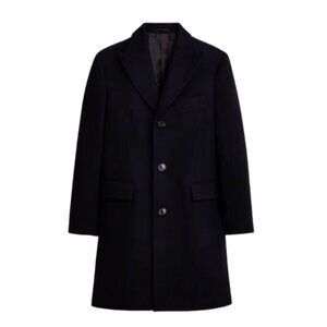 NWT JCrew Ludlow Heavyweight Top Coat Jacket Mens 44 R Navy Blue Wool BS472 NEW
